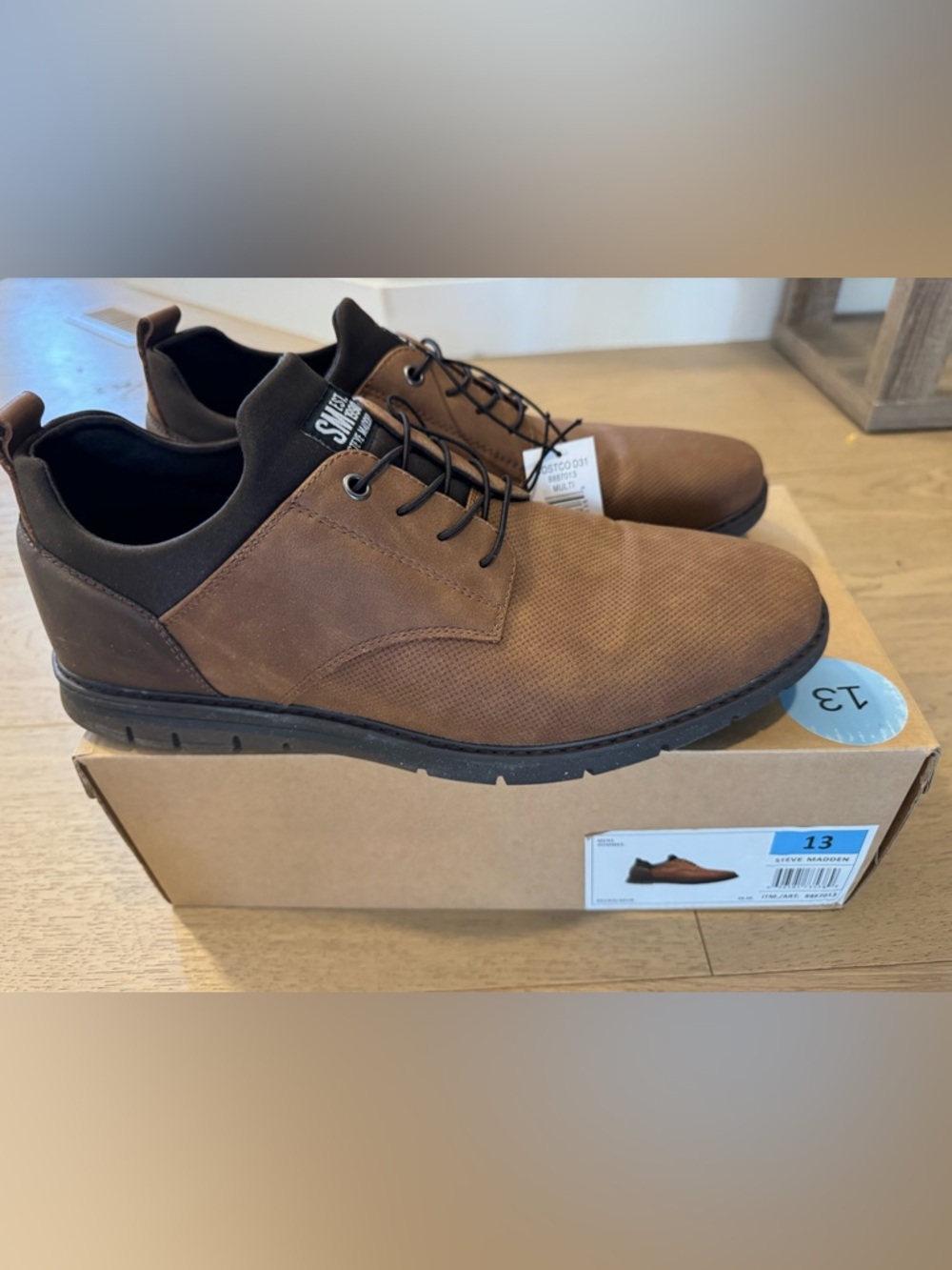 Steve Madden Men's Brown Leather Shoes - Size 13